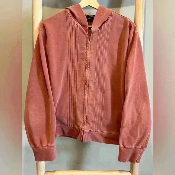 Woolrich Distressed Hooded Jacket Dusty rose XXL - Picture 1 of 12